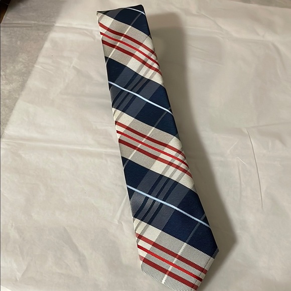 Nautica Red and Blue Striped Tie Classic Accessory - Picture 1 of 5